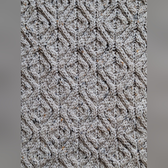 Aran Crafts Ranelagh Merino Jacquard Knit Crewneck Sweater in Oatmeal - M - Picture 8 of 14